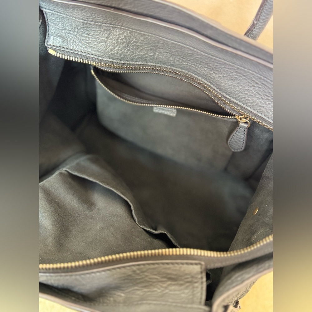 Celine Leather Luggage Phantom Tote in Charcoal - Picture 11 of 16